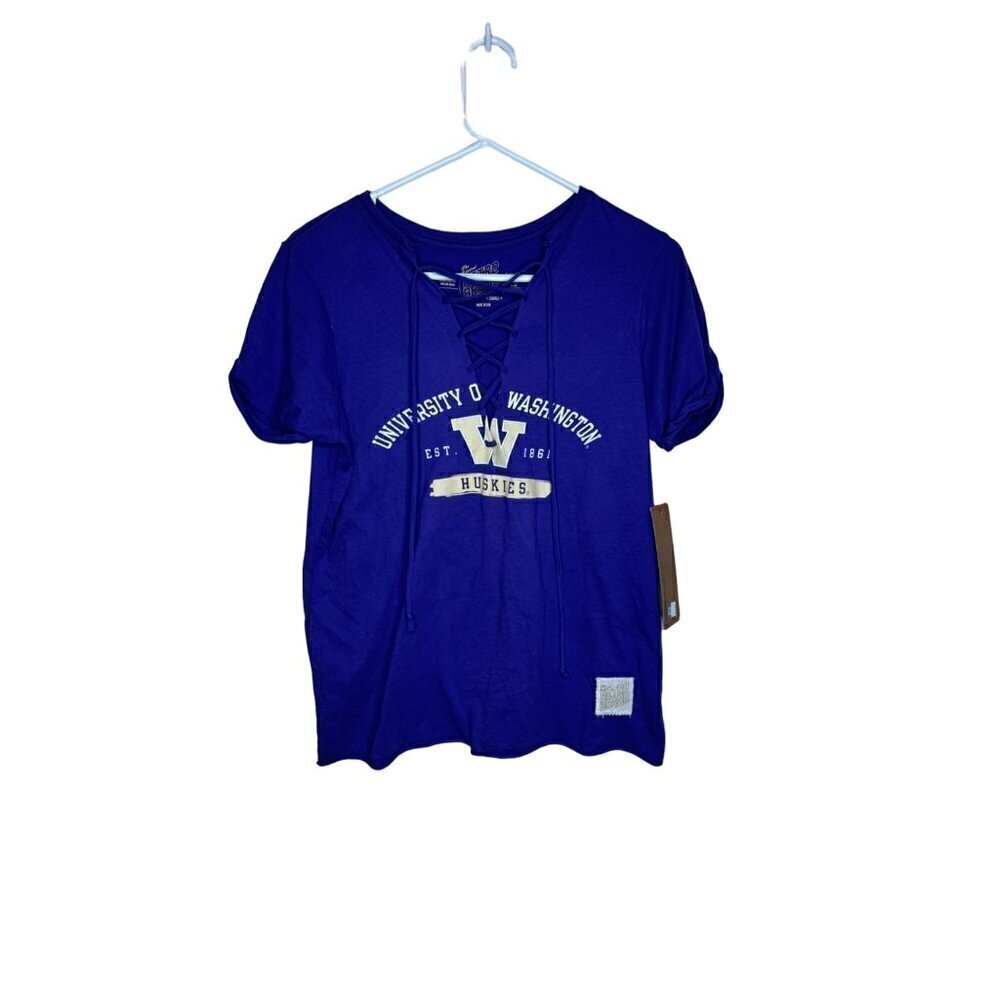 NWT Retro Brand University of Washington Huskies Tee Purple Small